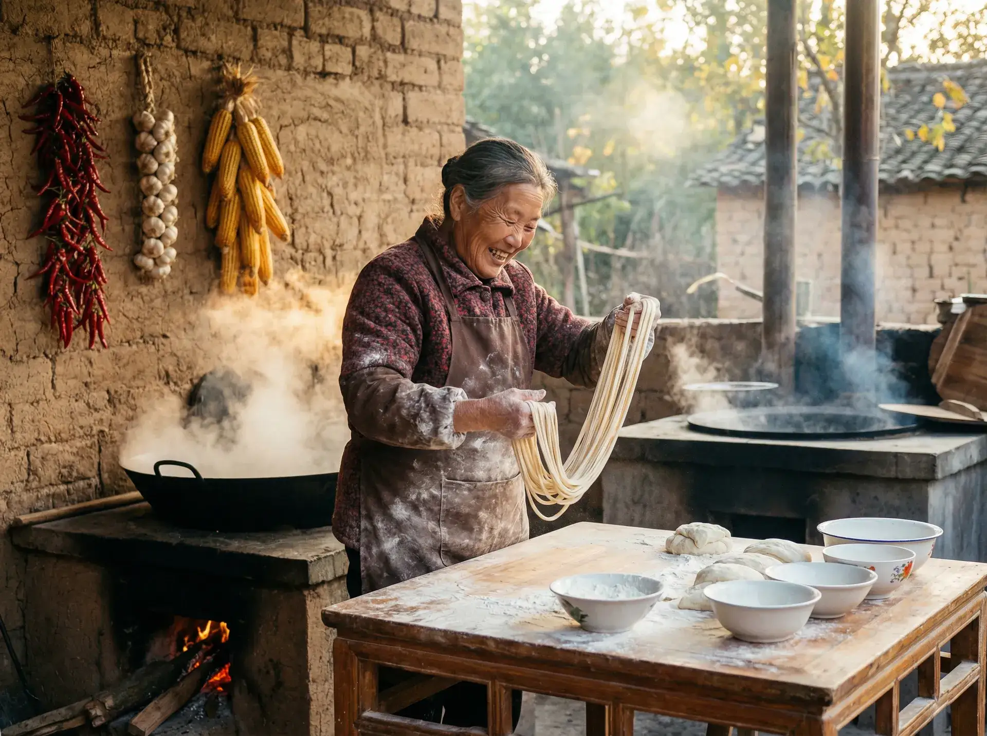 农家大嫂手擀面 - 午夜香蕉AV一区二区三区 乡村美食